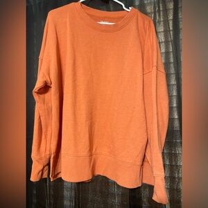 Time and Tru Bold Orange Knit Top